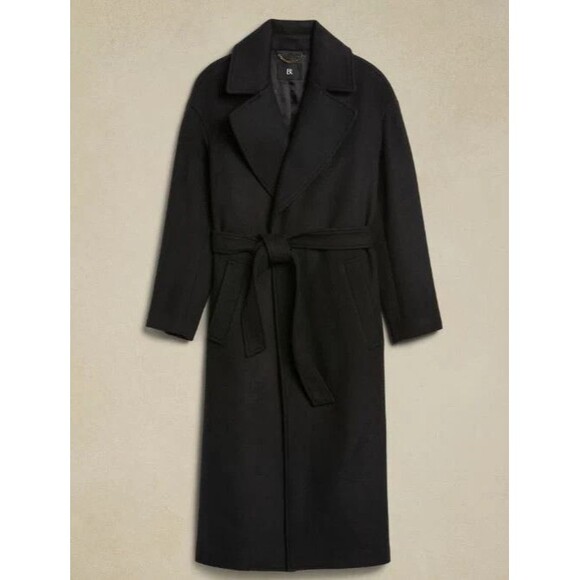 Banana Republic Women's NEW Oversized Wool-Cashmere Wrap Small (S) Black 754435 - Picture 2 of 8